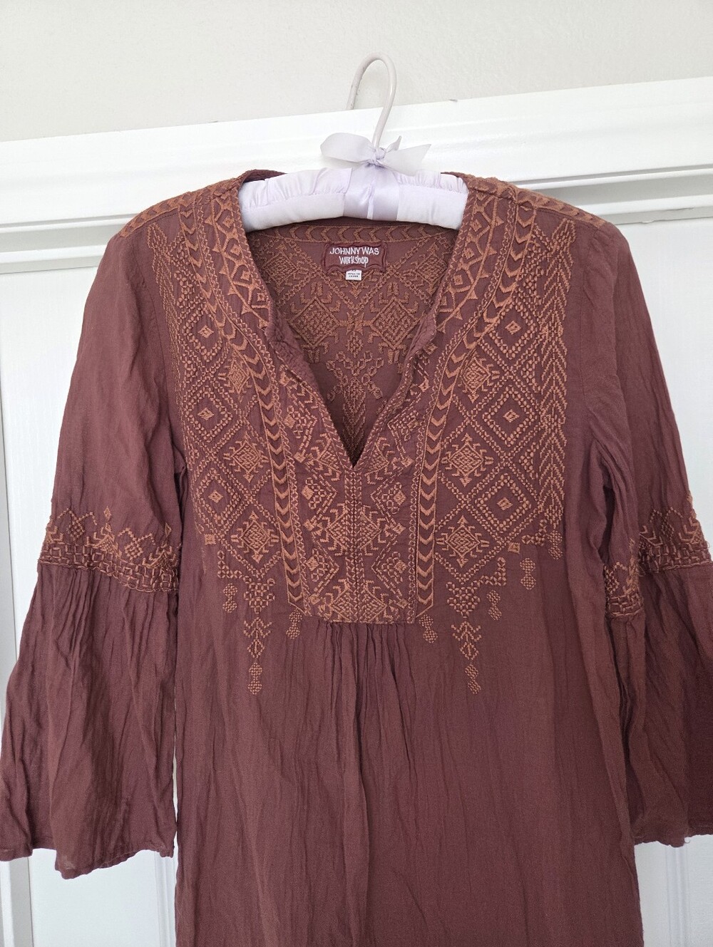 Johnny Was Workshop Tunic Top Cotton Embroidered XS - Picture 3 of 5